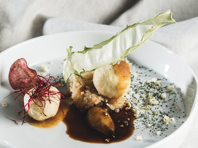 Köstliche Speisen im Restaurant im Hotel Montanara