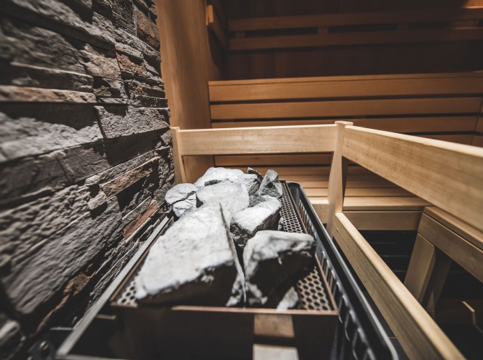 Aufgusssteine in der Sauna